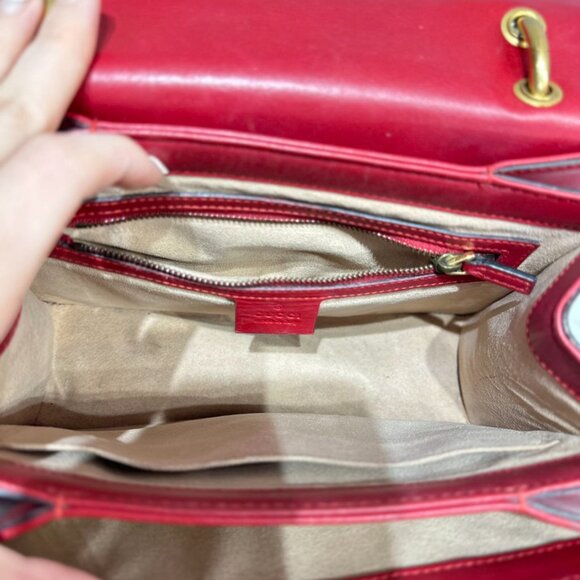 Gucci Tri-Color Queen Bees Top Handle Shoulder Bag Crossbody - Picture 8 of 9